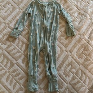 Little One Shop Bamboo Goose Zipper Convertible Footie